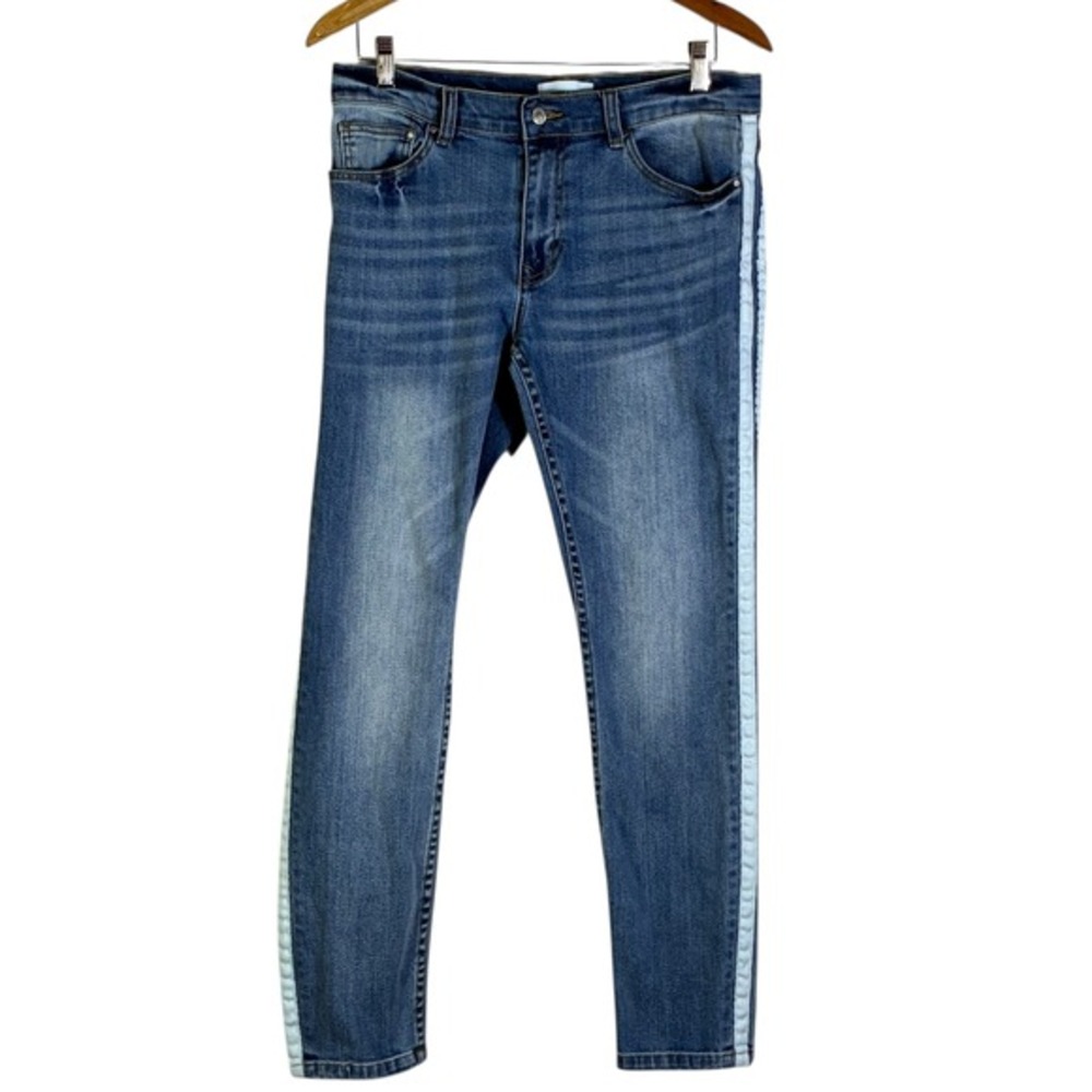 OVADIA & SONS Mens Skinny Stretch Jeans Size 32x29 Medium Wash Streetwear Modern